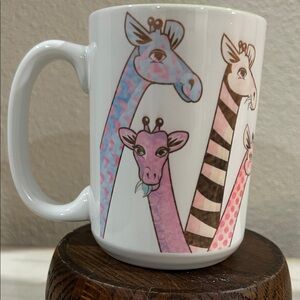 Rainforest Cafe- Colorful Giraffe Mug- Pinks and Pastels